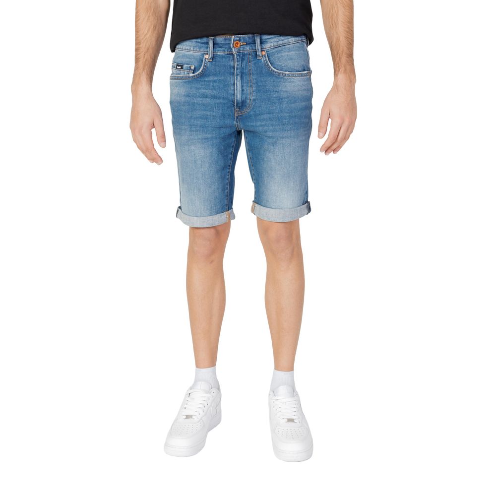 Blue Cotton Bermuda
