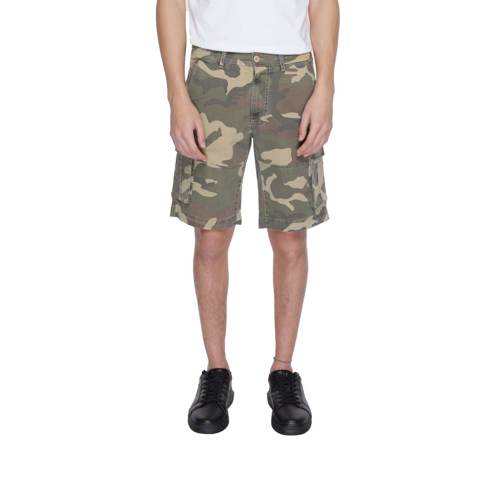 Beige Cotton Bermuda