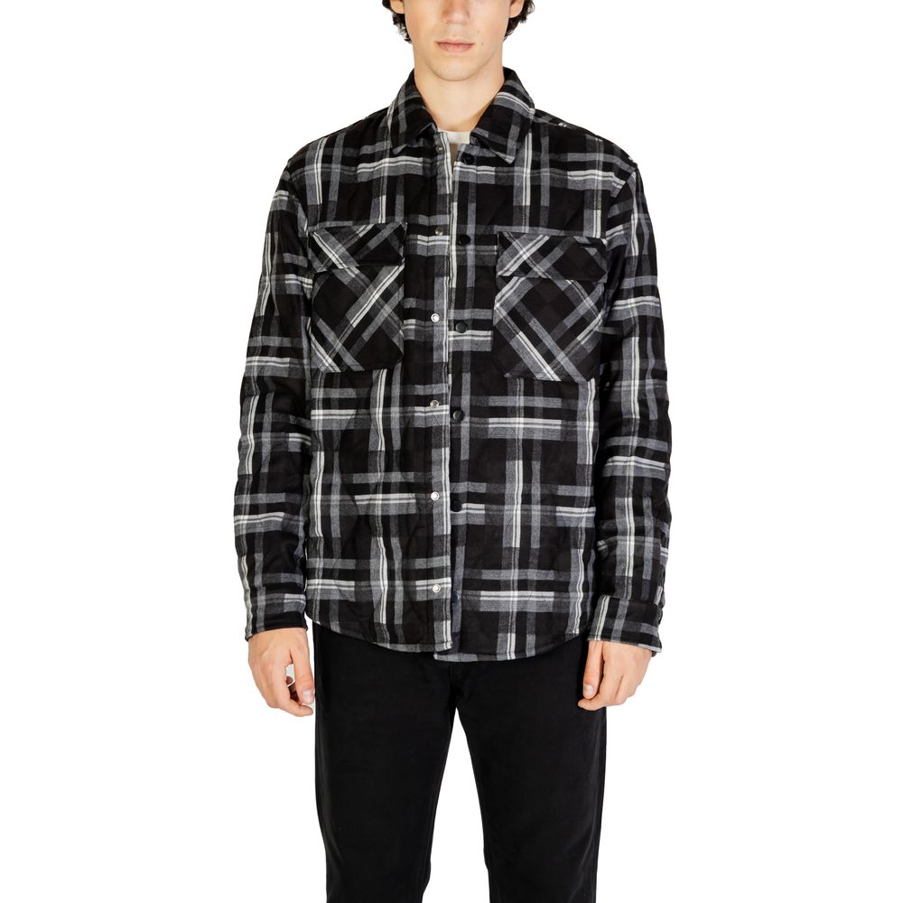 Black Polyester Jackets & Coat