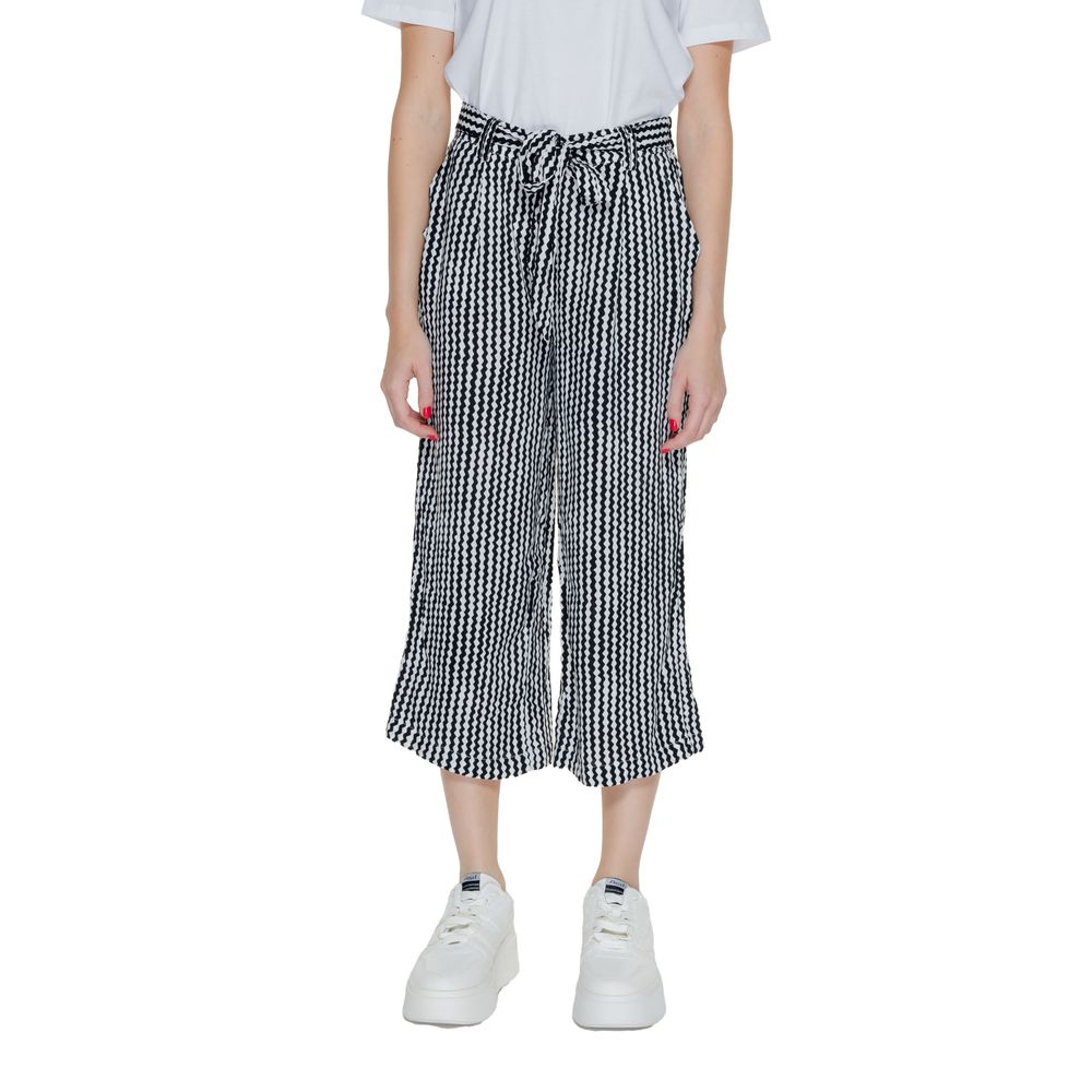 Black Viscose Cropped Pant