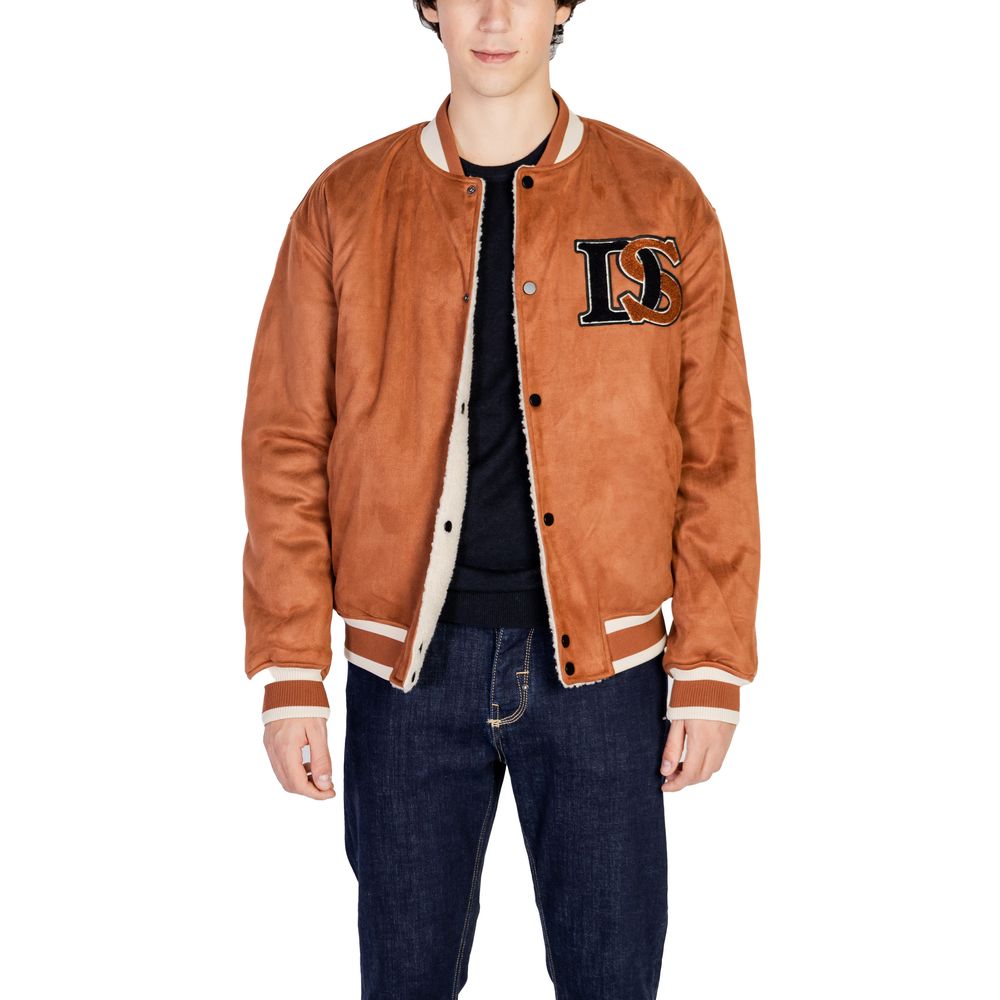 Brown Polyester Jackets & Coat