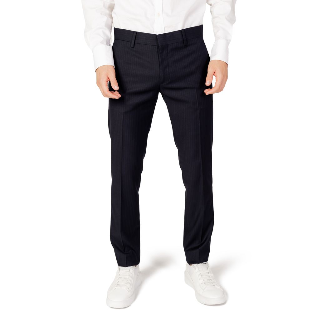 Blue Polyester Pant