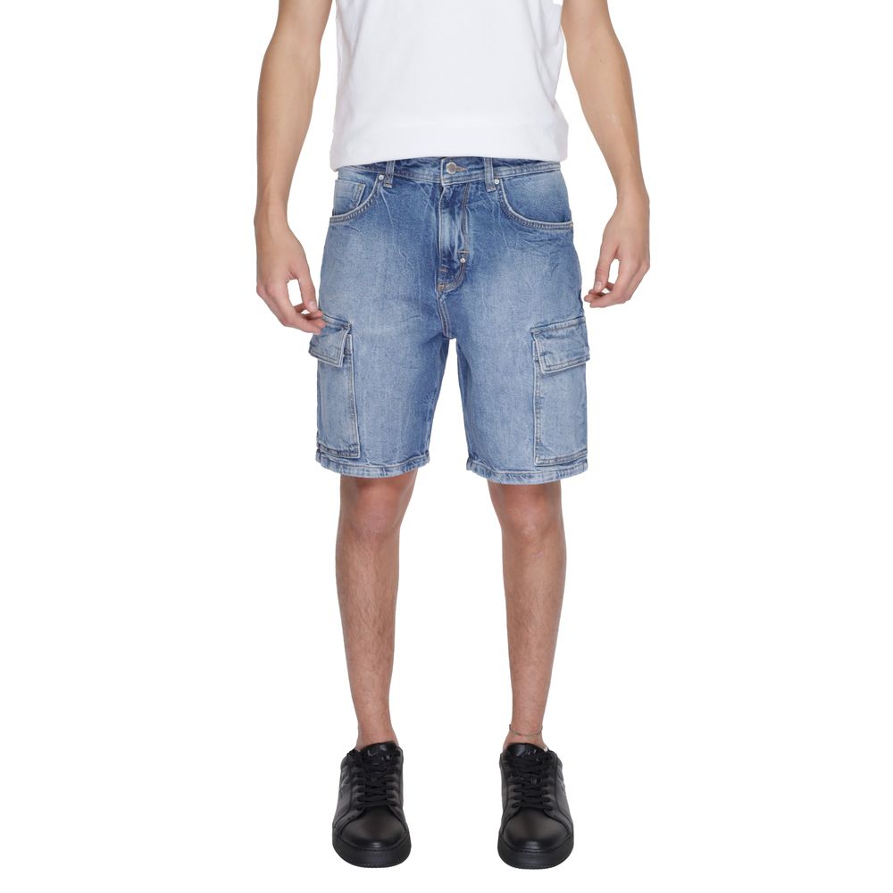 Blue Cotton Bermuda