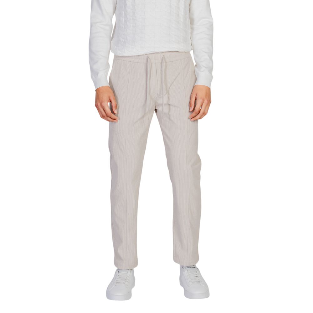 Beige Polyester Pant