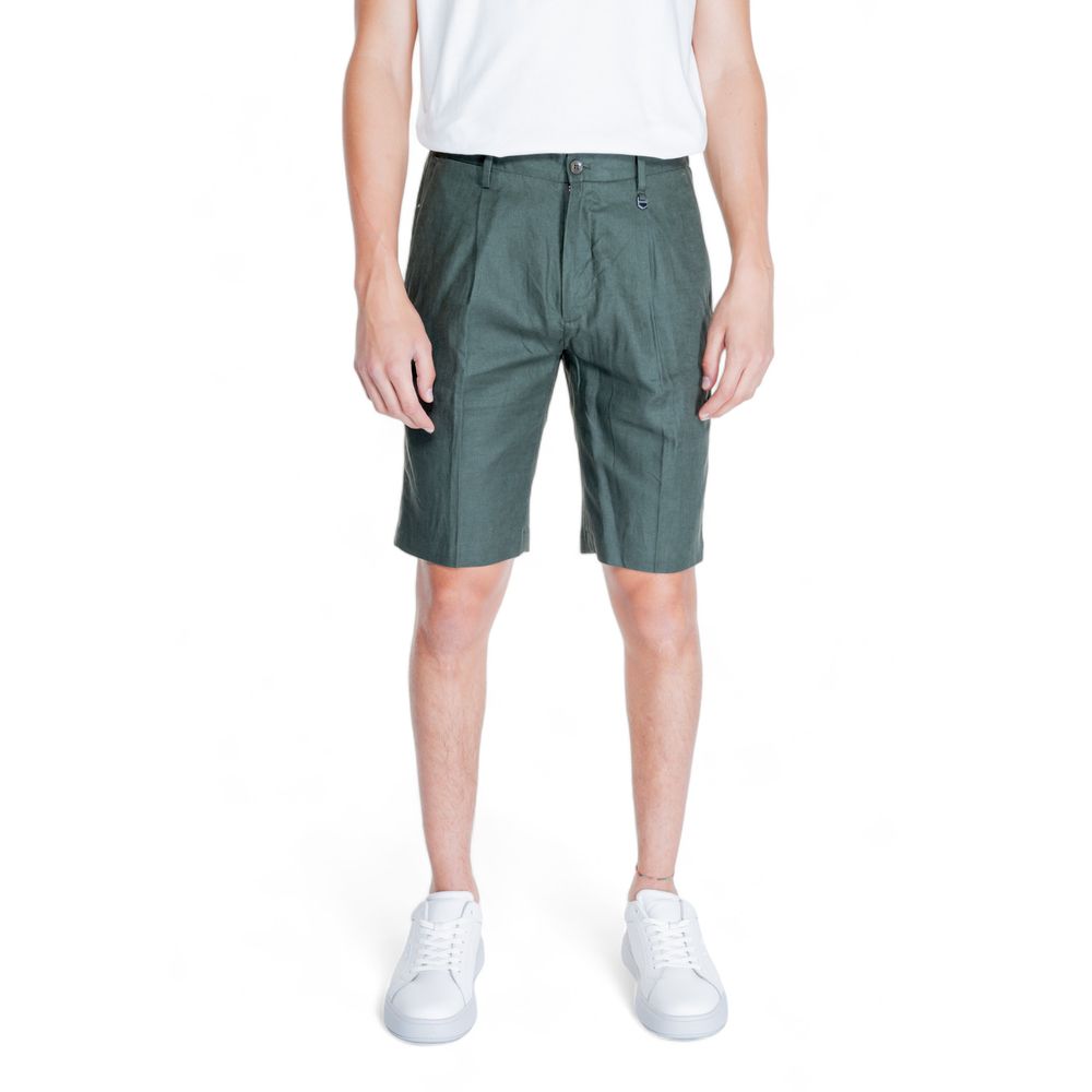 Green Linen Bermuda