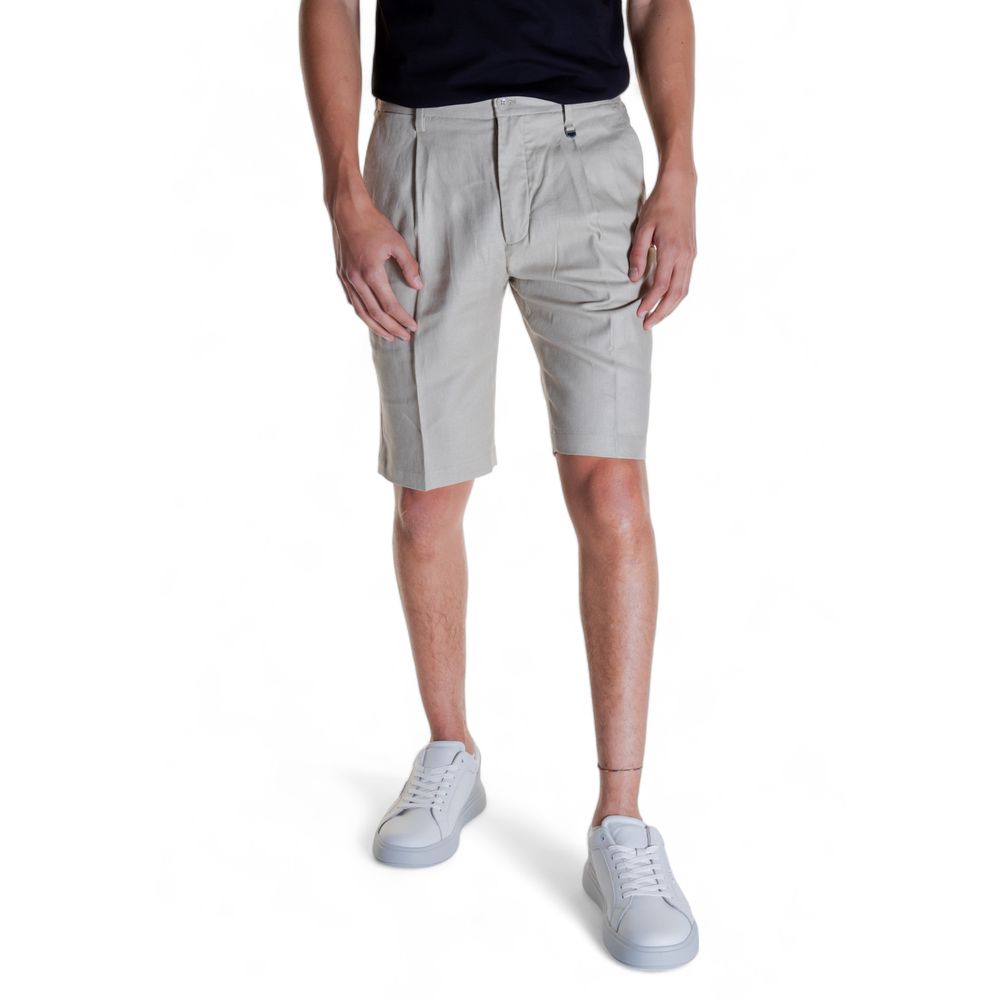 Beige Linen Bermuda