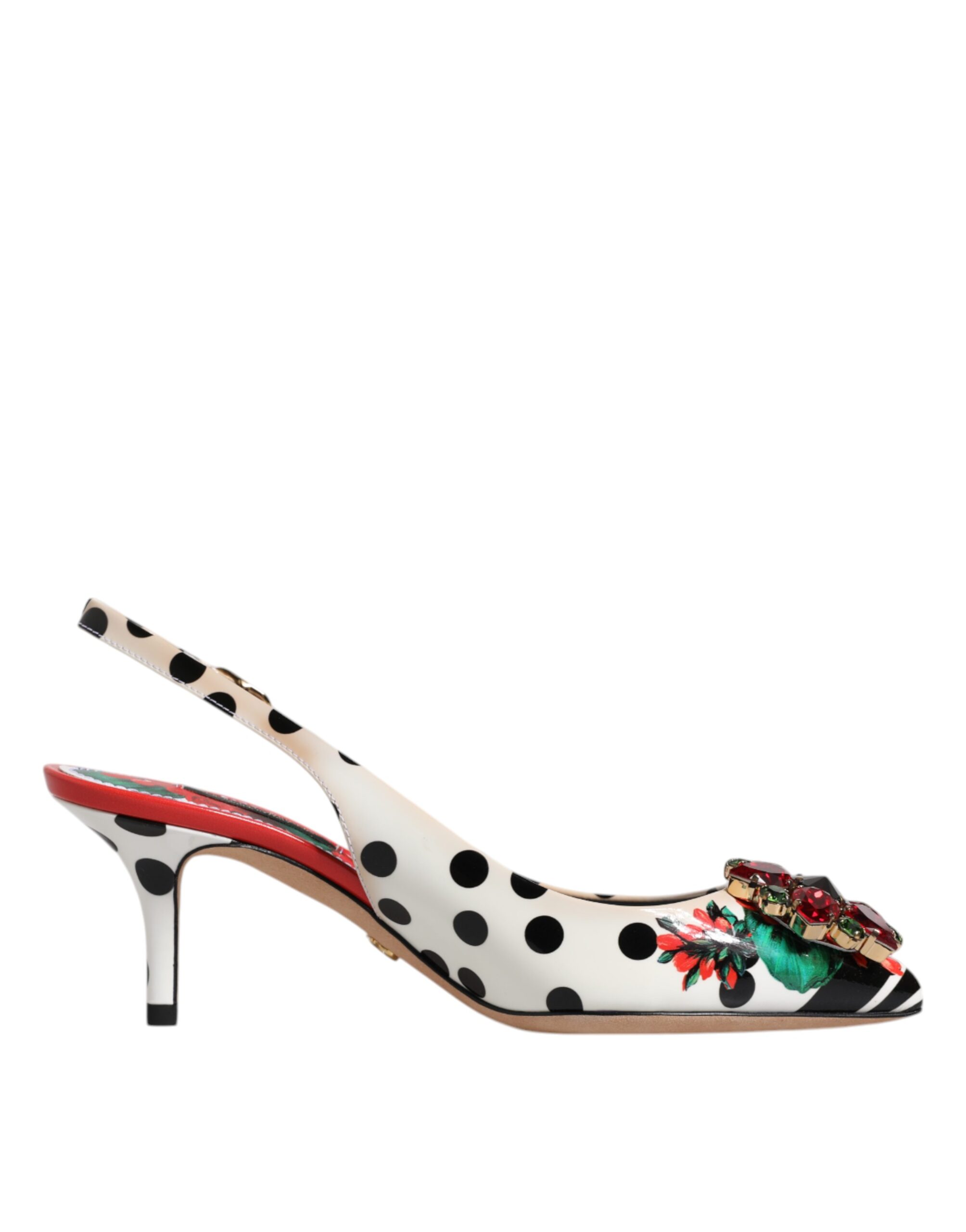 ◆限定アイテム◆【Dolce&Gabbana】ポインティ 装飾 ミュール NEW DOLCE & GABBANA Multicolor Floral Leather Embellished