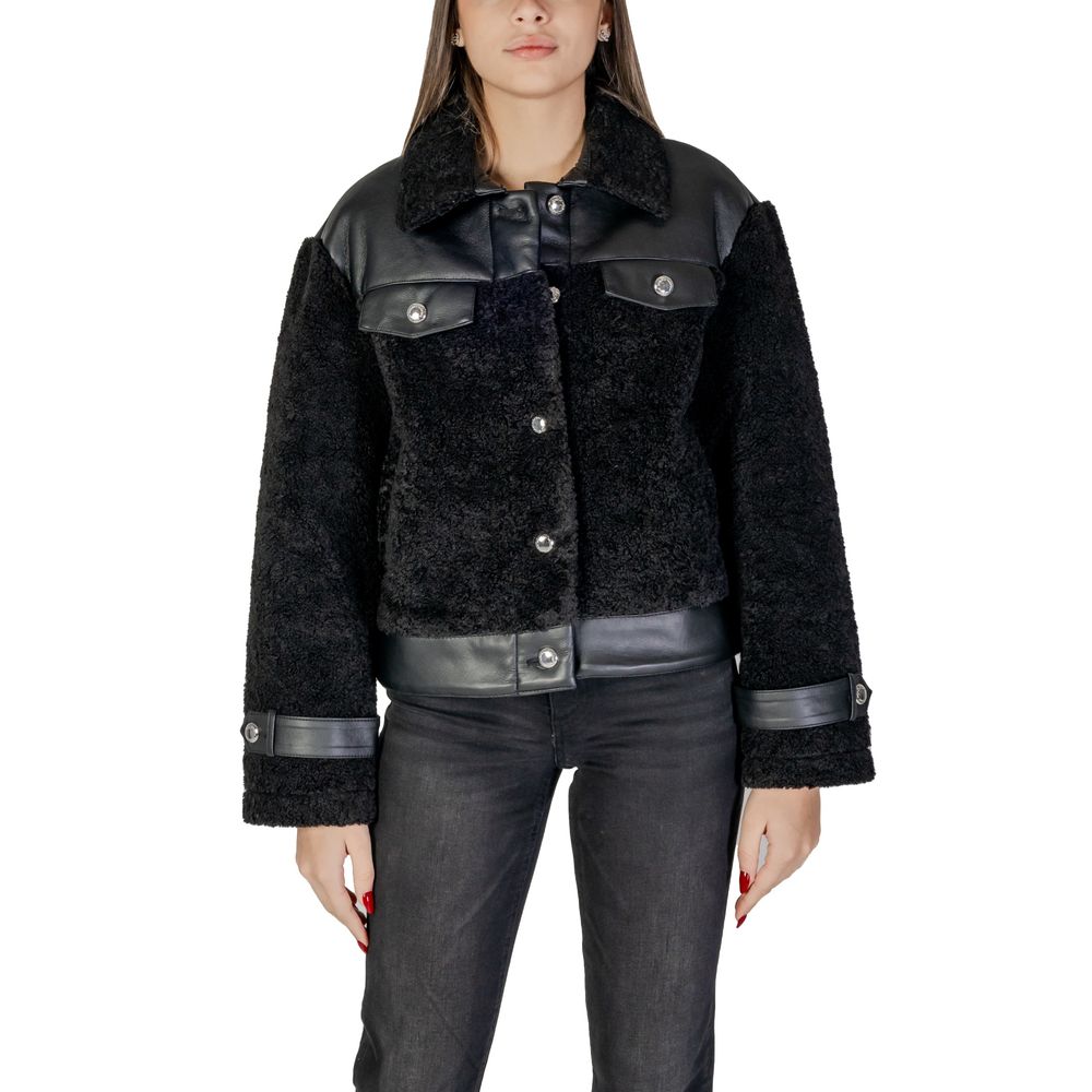 Black Polyester Coat