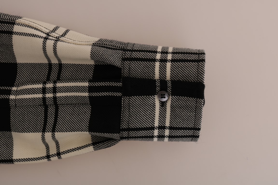 Enchanted Sequin Checkered Wool Shirt