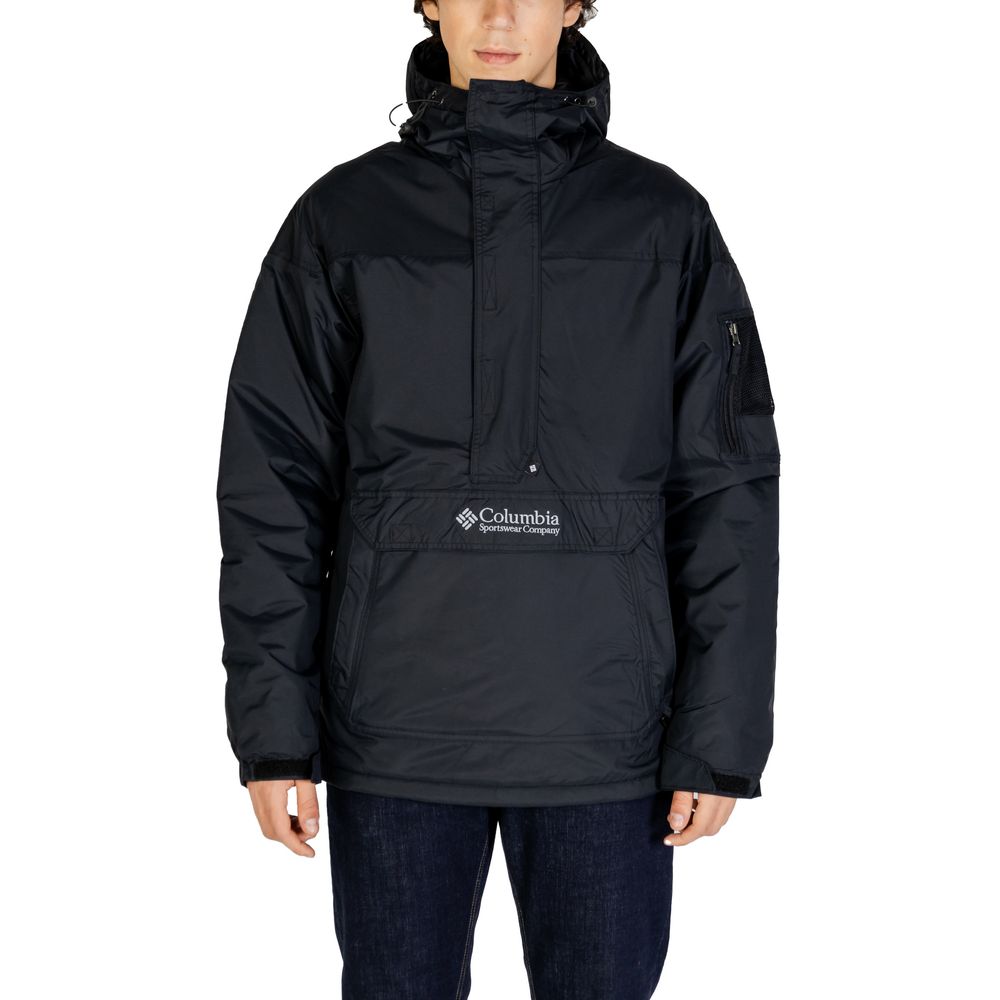 Black Nylon Jackets & Coat
