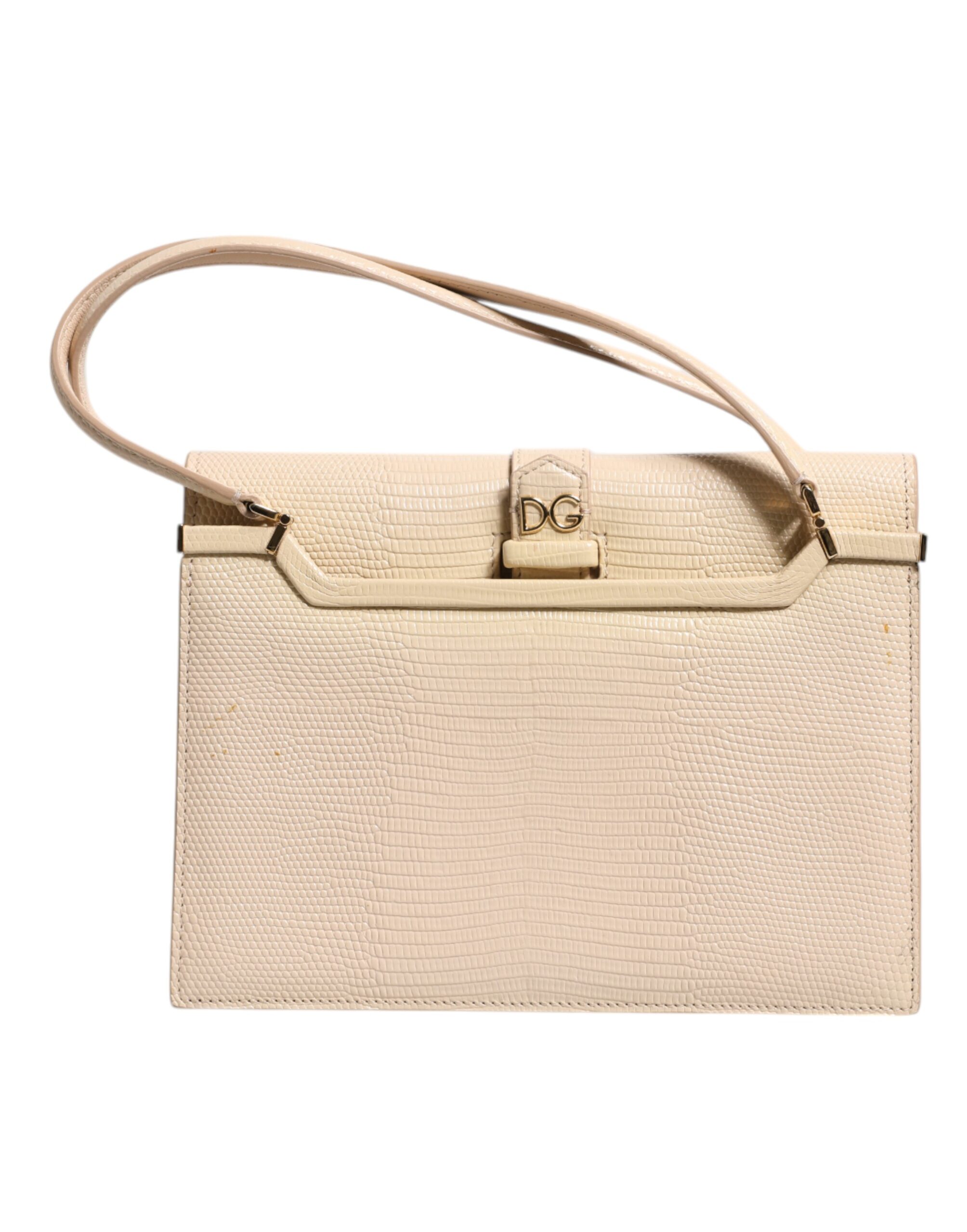 Beige Leather Ingrid Top Handle Shoulder Bag