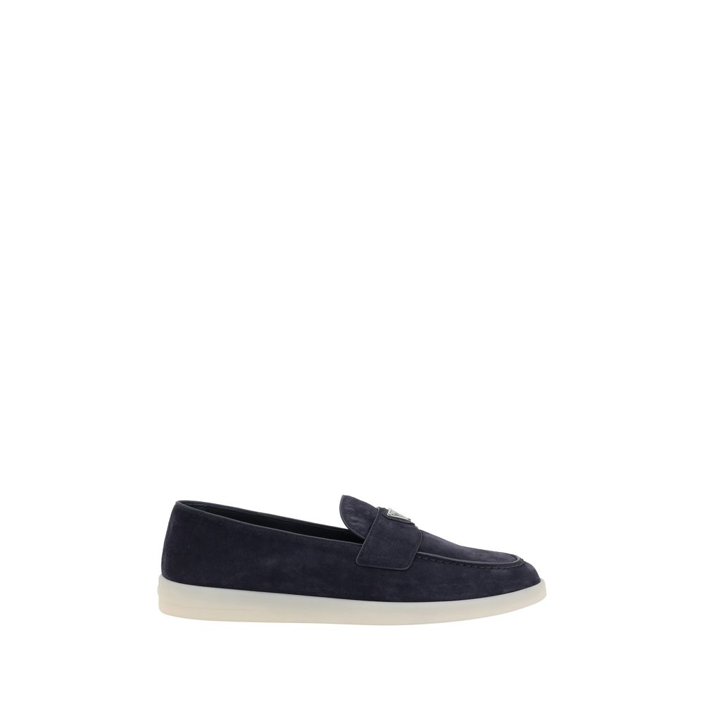 Blue Calf Leather Bos Taurus Slip-On Loafers