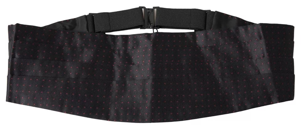 ベルト Dolce & Gabbana Satin Cummerbund Dolce & Gabbana Black Silk Dotted Waist Tuxedo Belt Men's