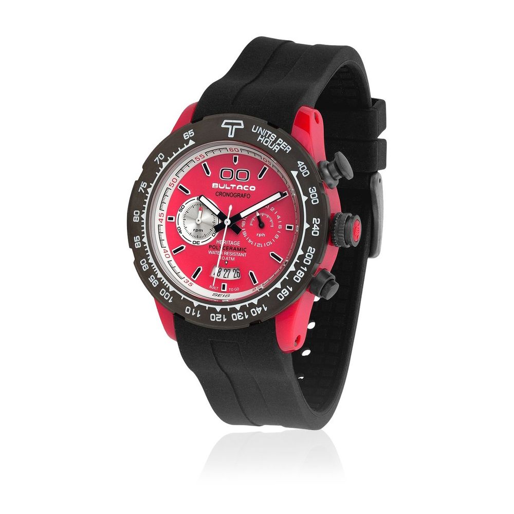 Bultaco Black Rubber Men's Watch