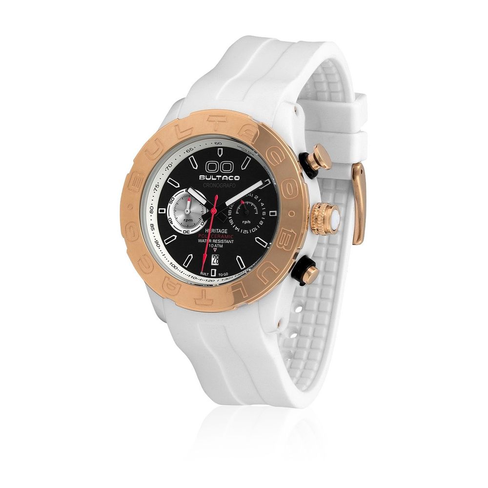 Bultaco White Rubber Men's Watch