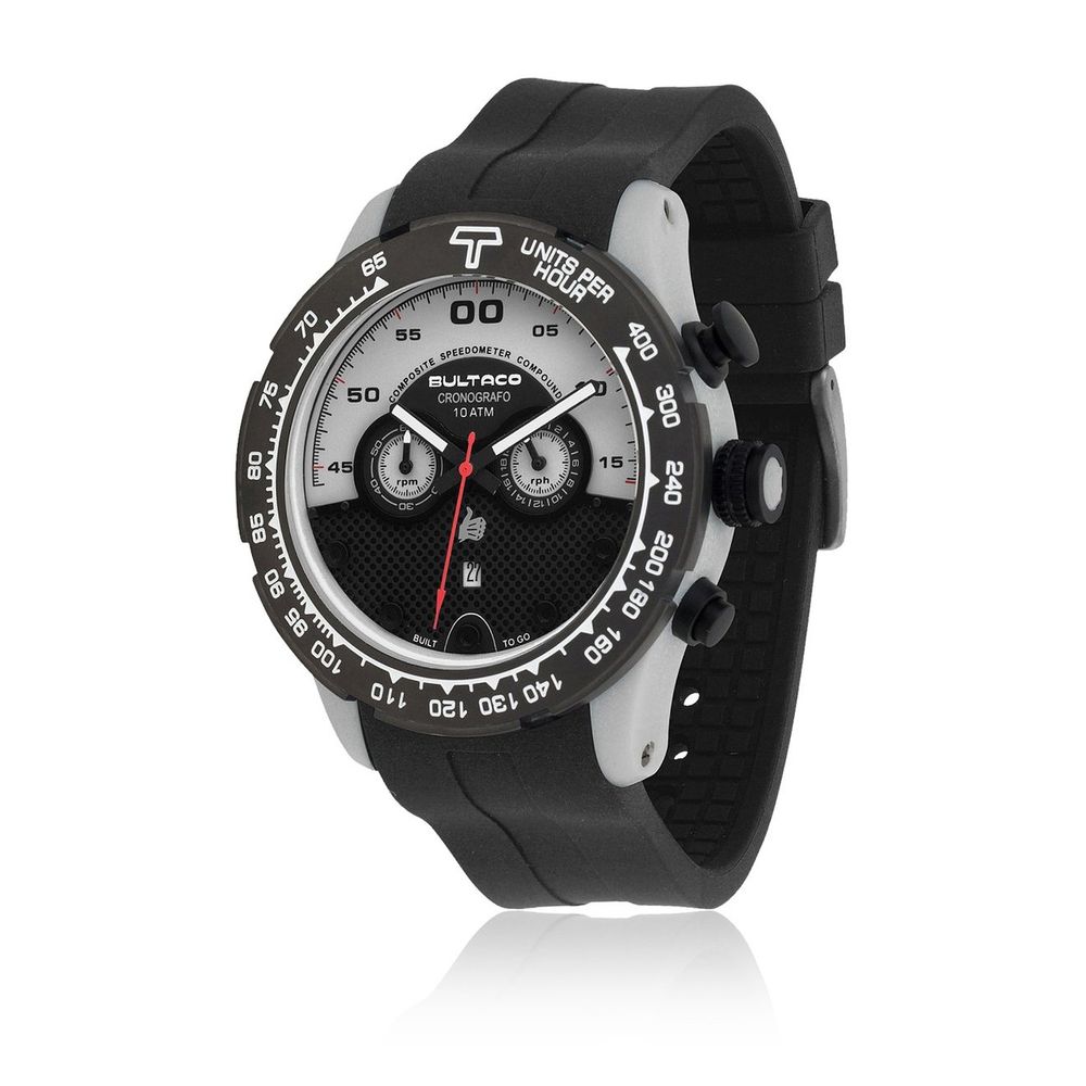 Bultaco Black Rubber Men's Watch