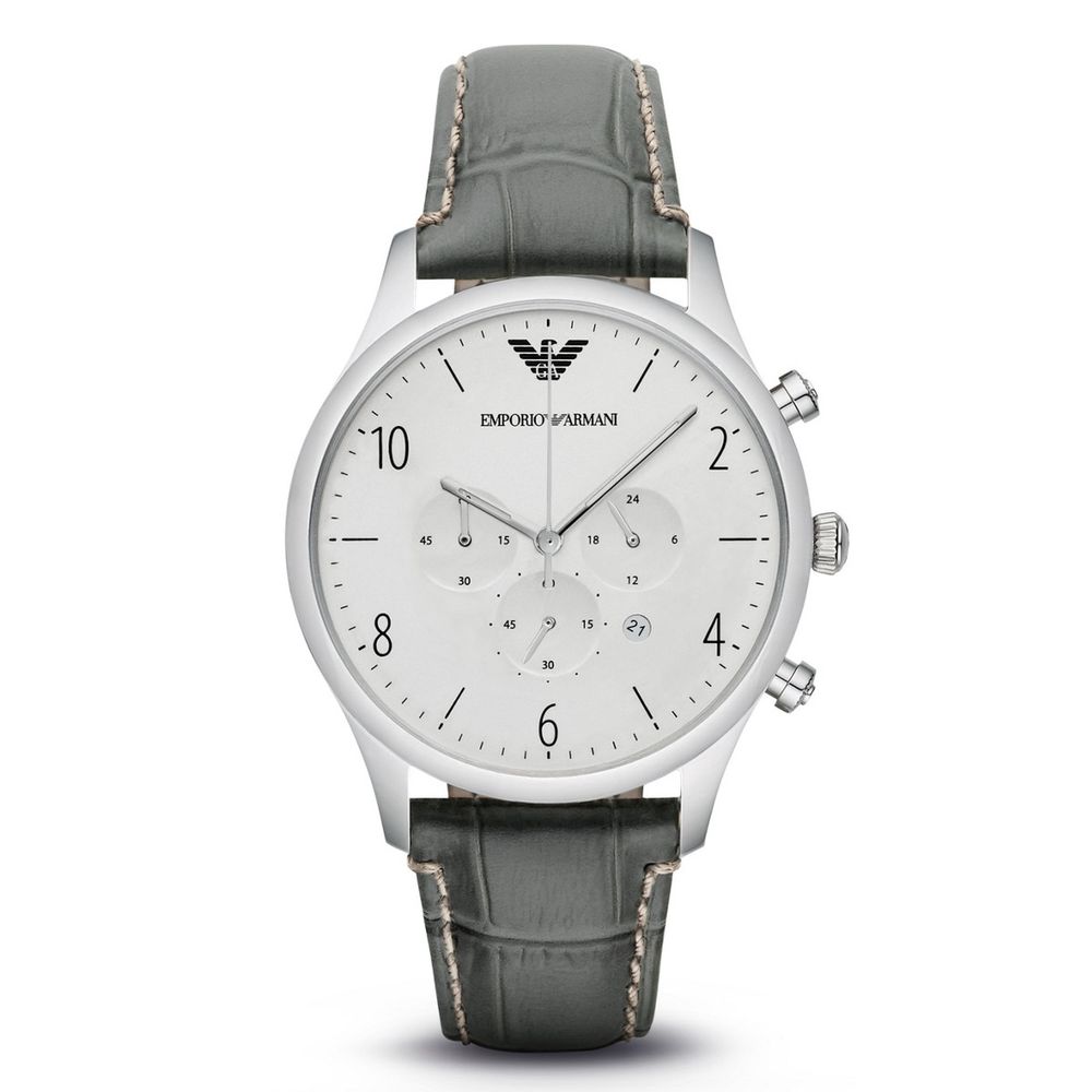 Armani Green Leather Men's Watch