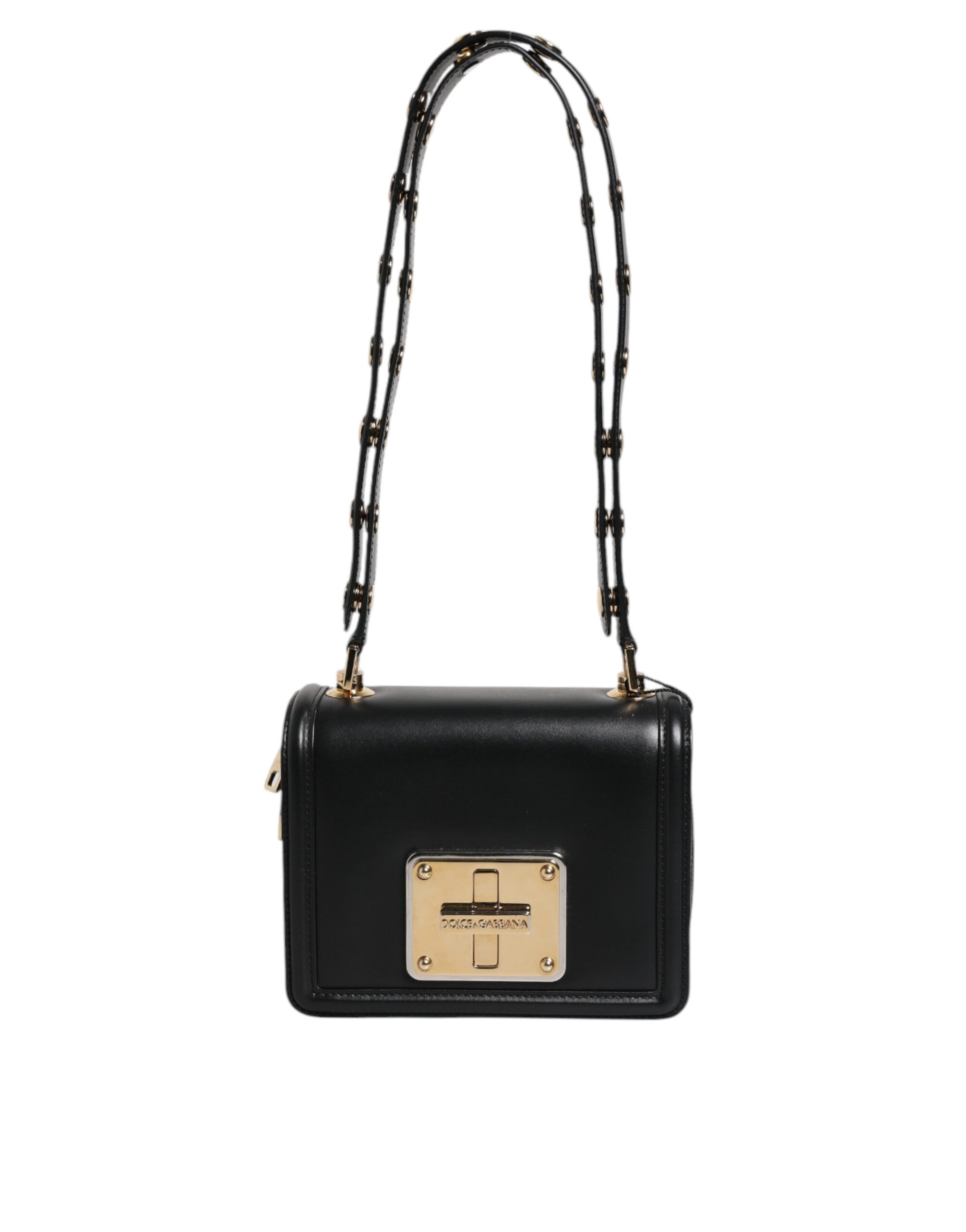 希少 DOLCE&GABBANA ドルガバ Lola レザー クロスボディバッグ Dolce & Gabbana Black Joy Therapy Lola Studded Leather