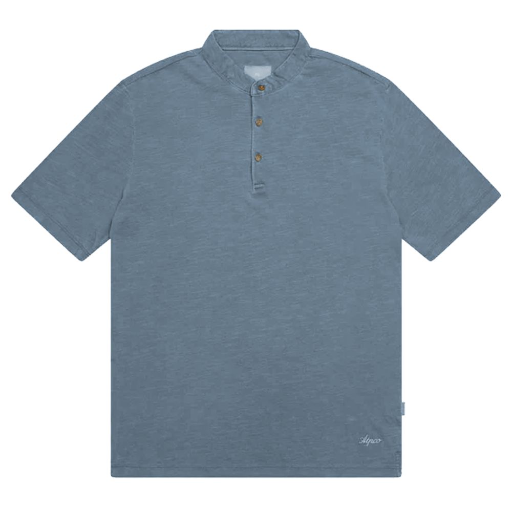 Light Blue Cotton Men T-Shirt