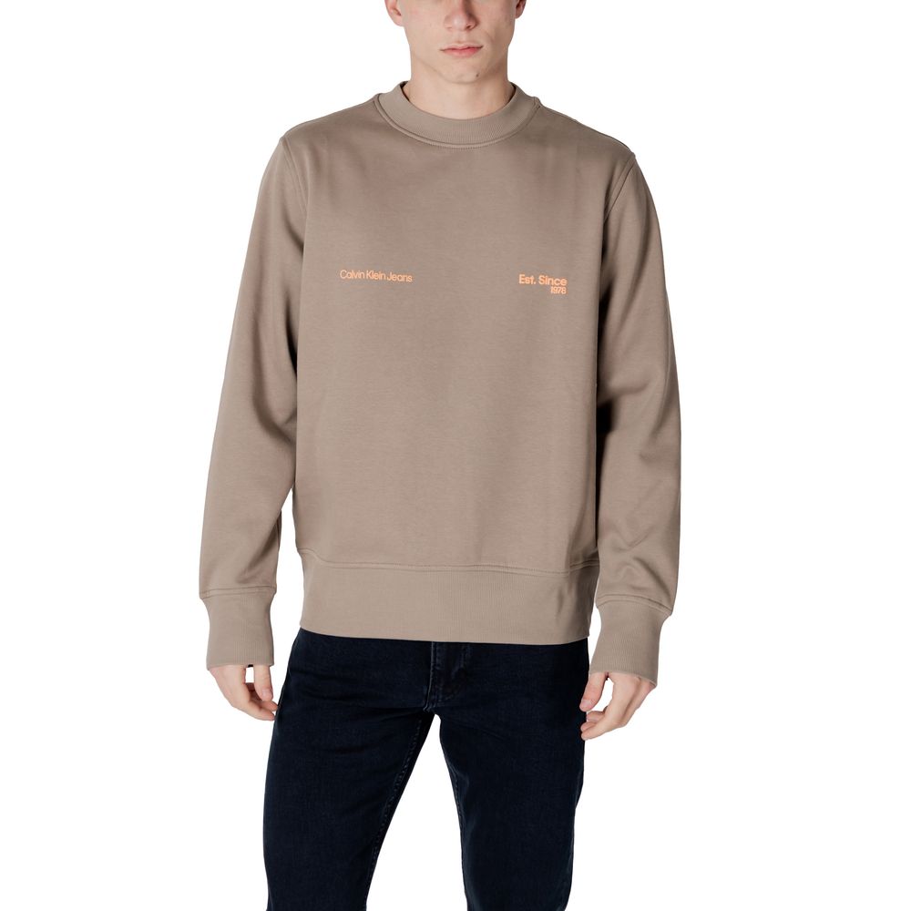 Beige Cotton Sweatshirt