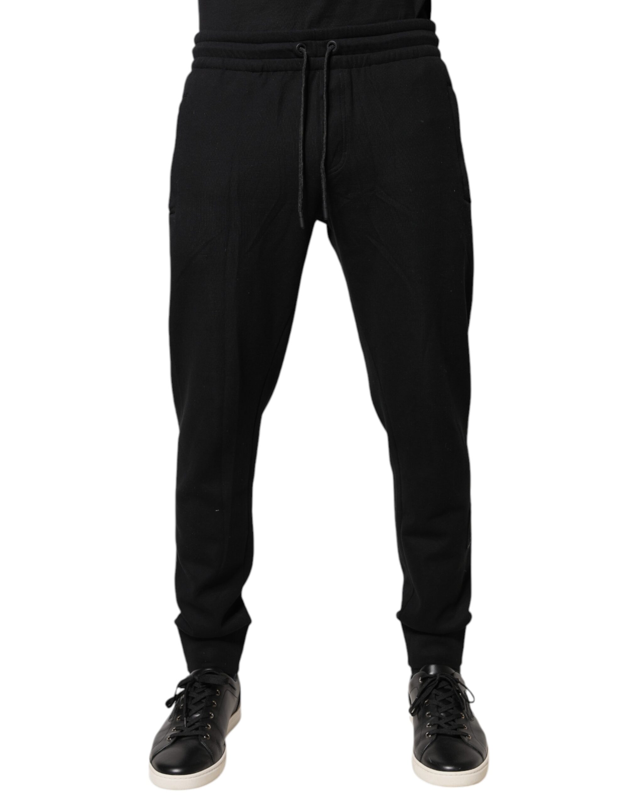 Dolce & Gabbana Black Cotton Jogger Jogging Men's Pants