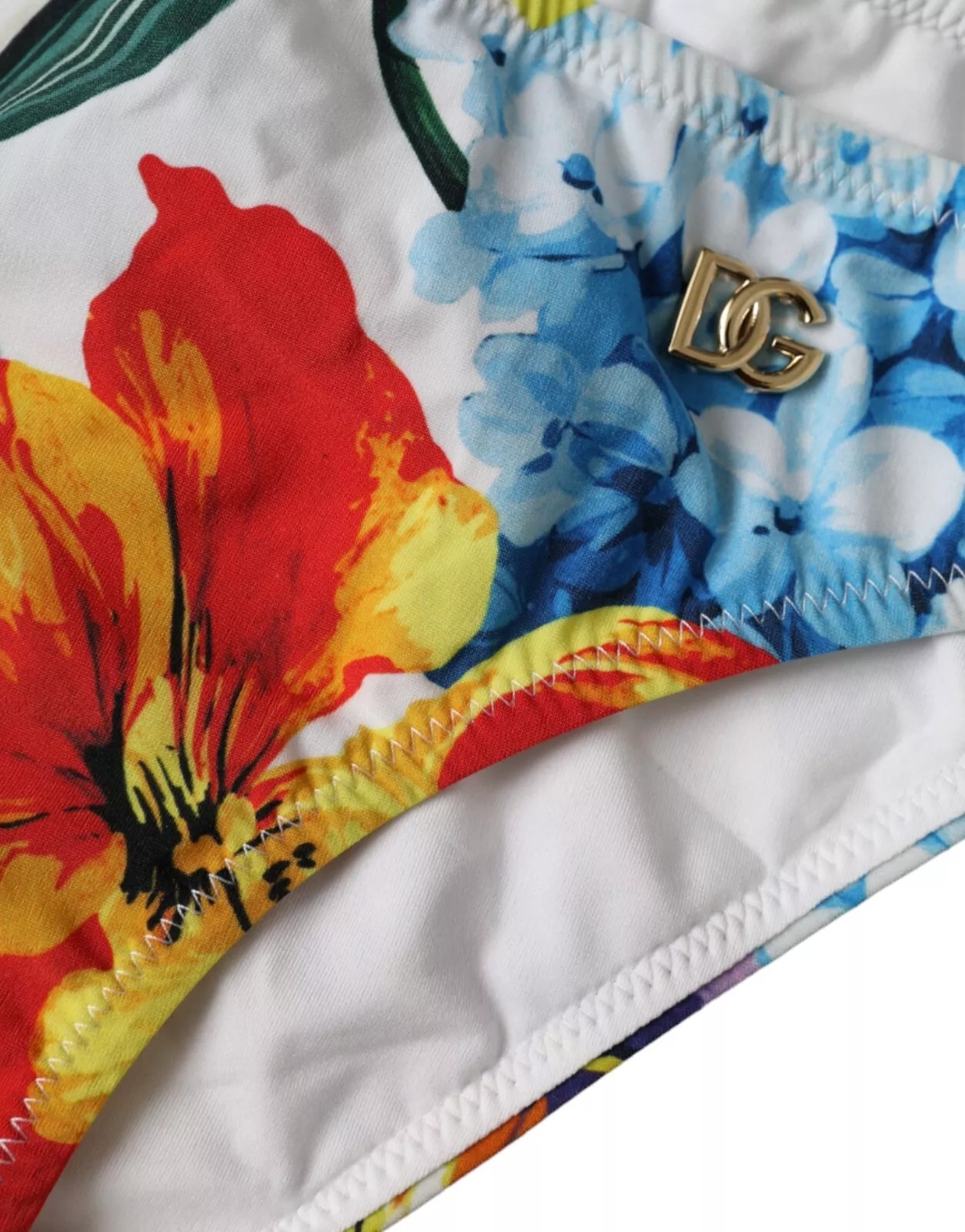 Dolce & Gabbana White Floral Print Swimsuit Bikini Bottom Women's Swimwear - Picture 3 of 4