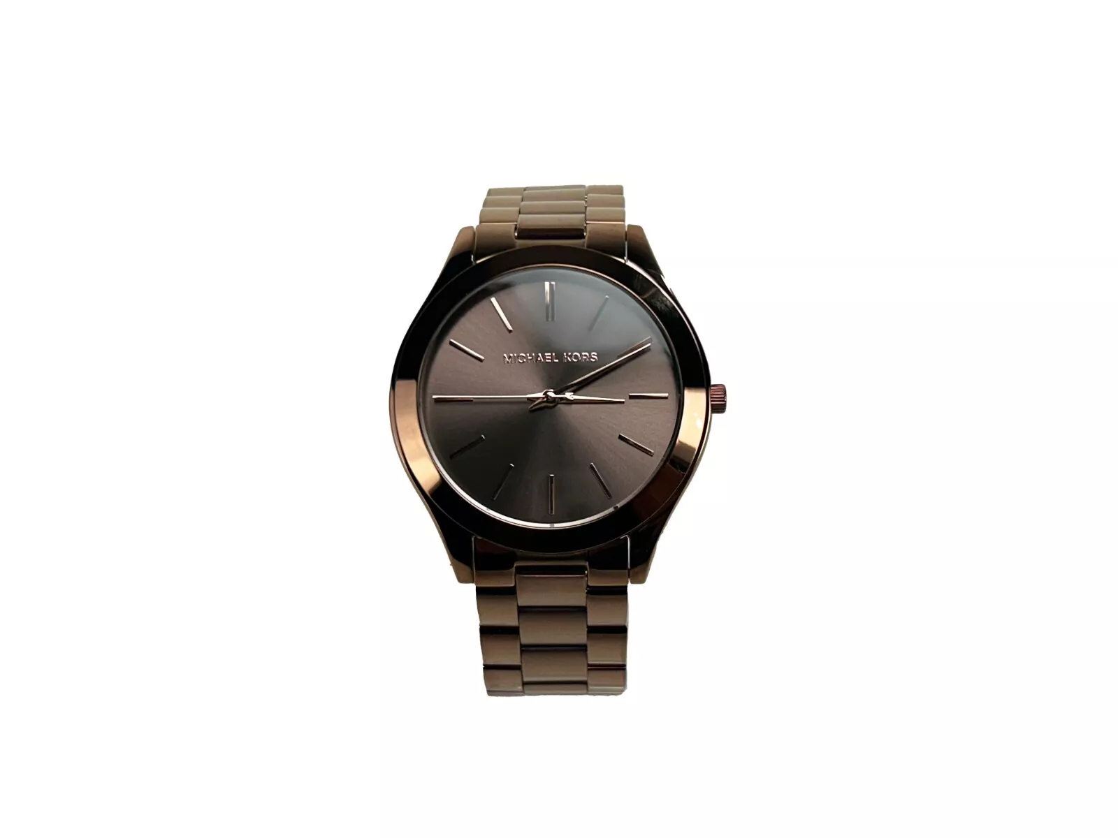 Slim Runway Brown Stainless Steel Watch MK3418