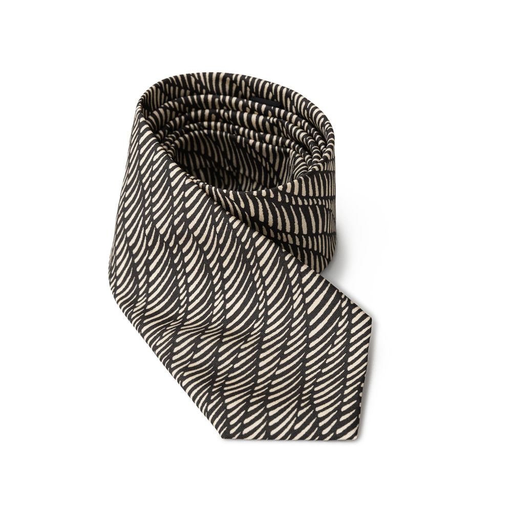 Black And White Silk Ty