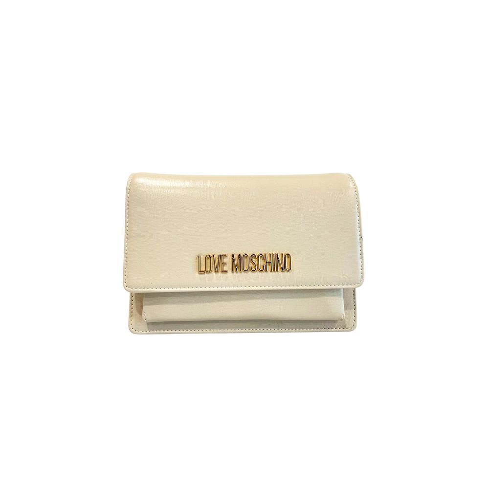 Beige Polyethylene Women Crossbody Bag