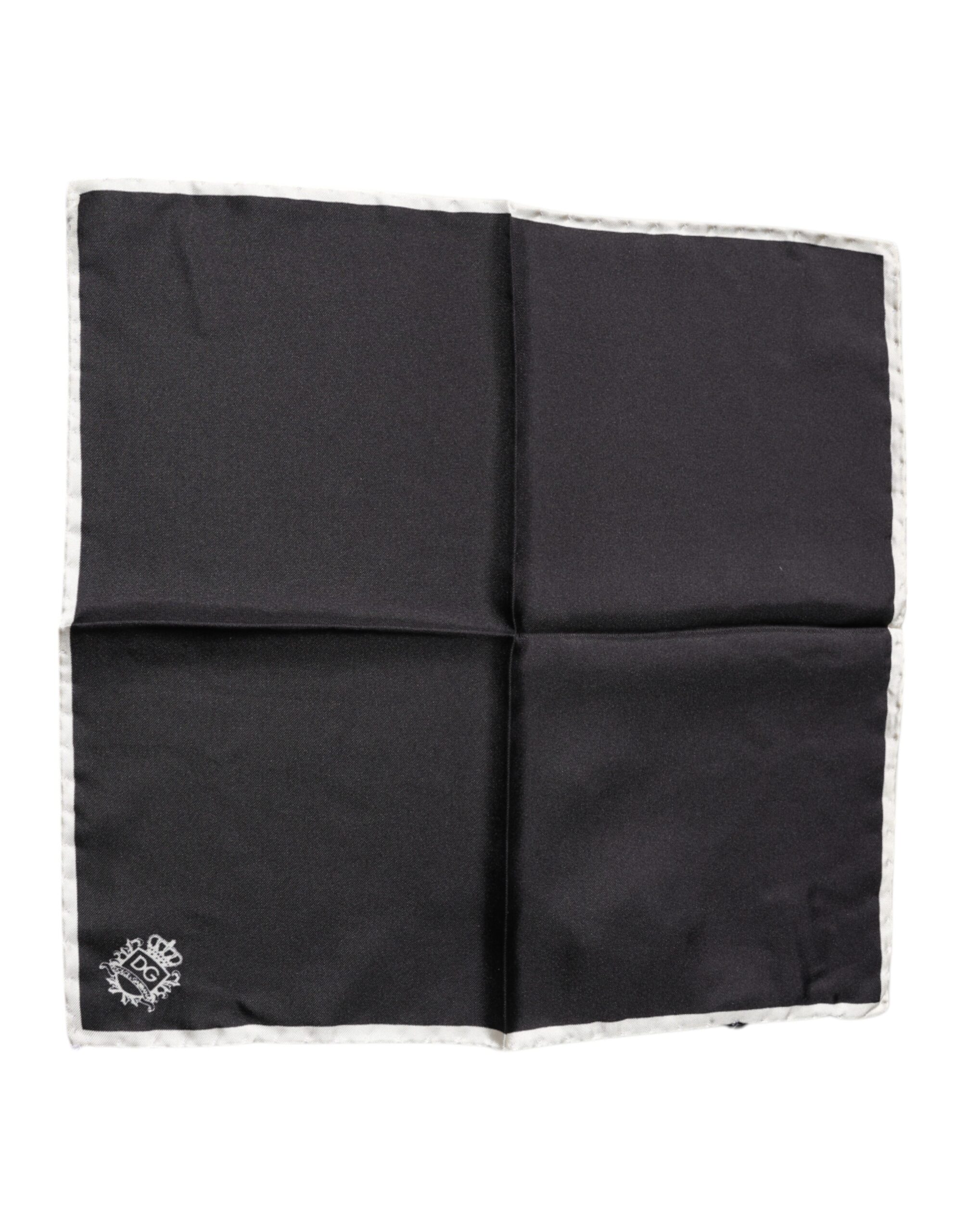 Black Crown Logo Square Handkerchief Scarf
