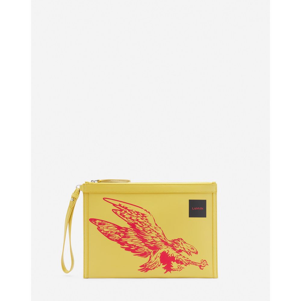 Lanvin "Yellow Leather Men Men's Wallet"