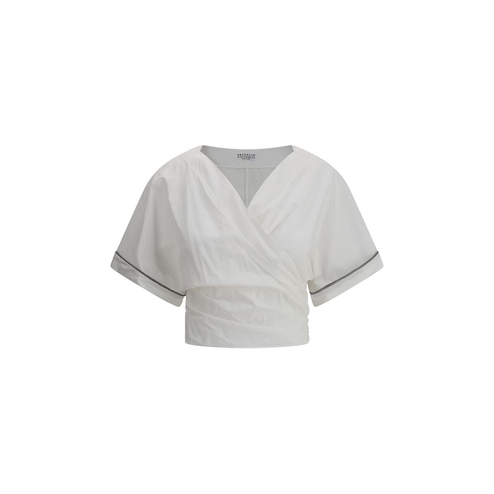 Buckle-knotted waist Blouse