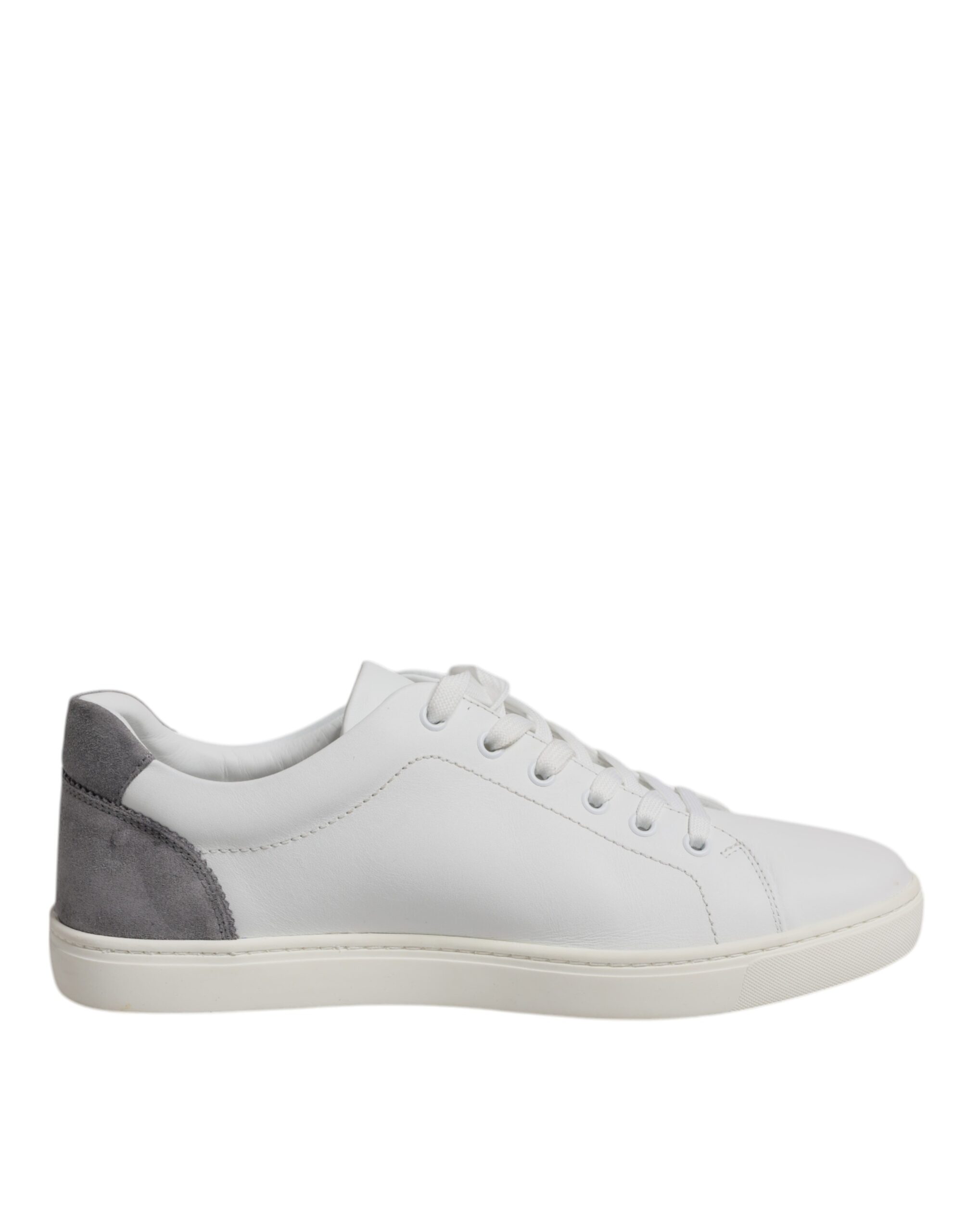 White Suede Leather Low Top Sneakers Shoes