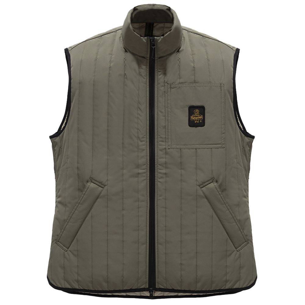 Green Polyester Men Vest