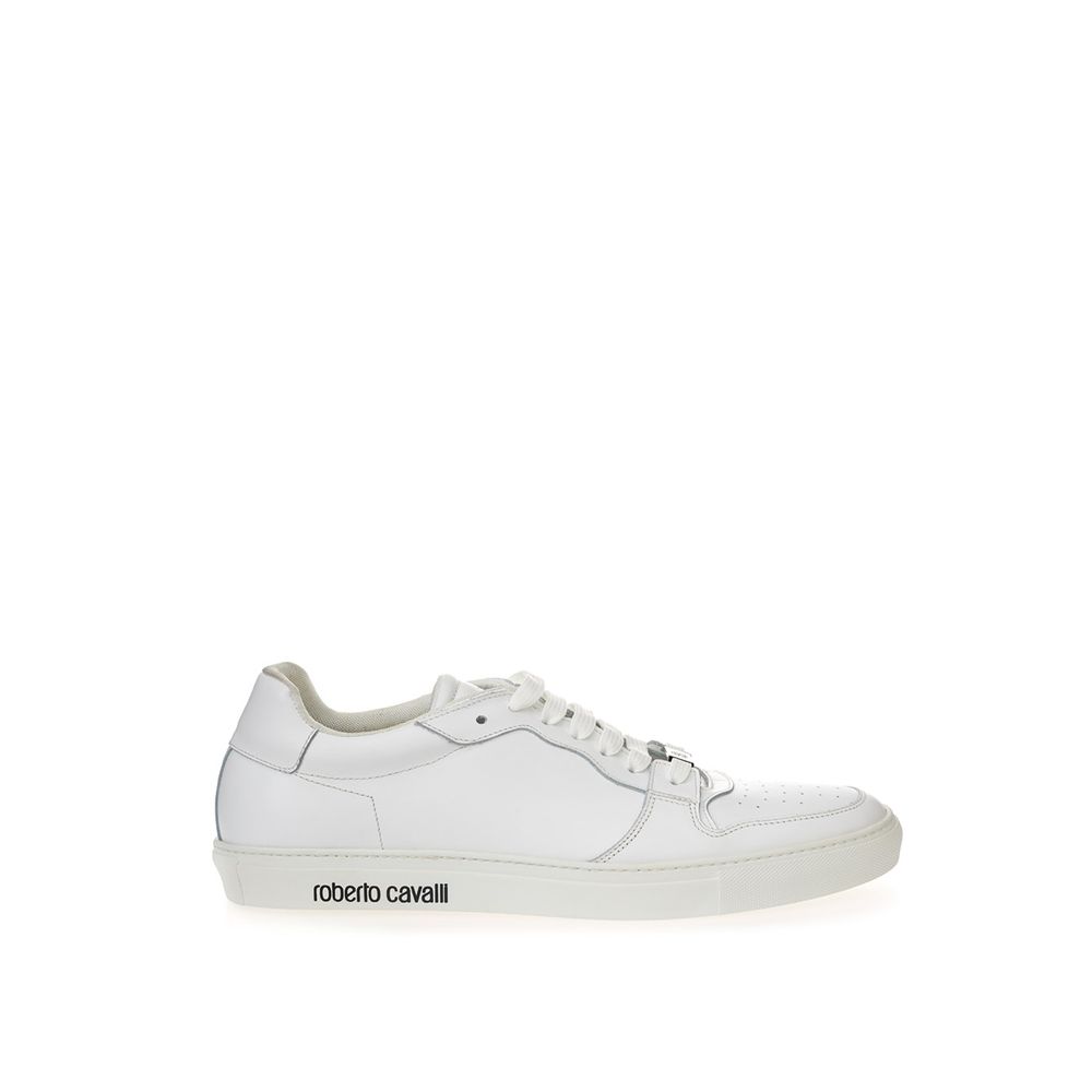 White Leather Low Top Sneakers