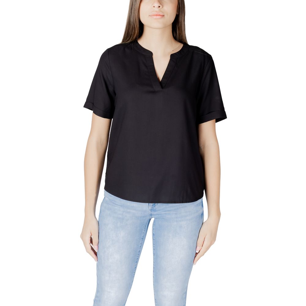 Black Viscose Blouse