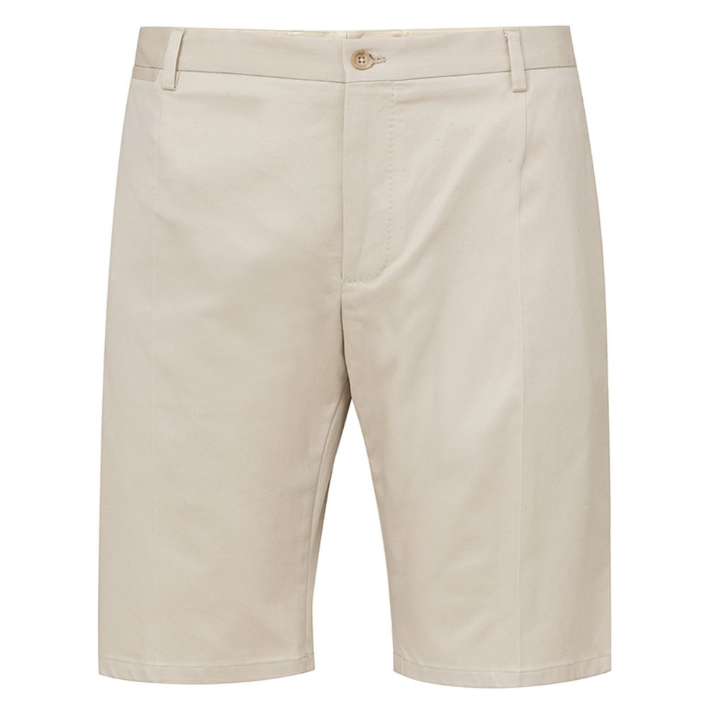 Beige Cotton Bermuda