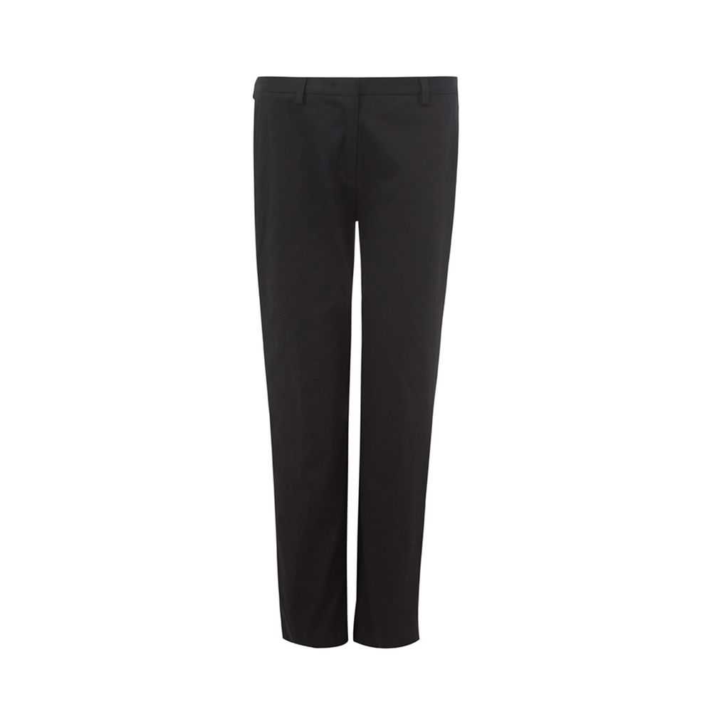 Black Cotton Chino Pants