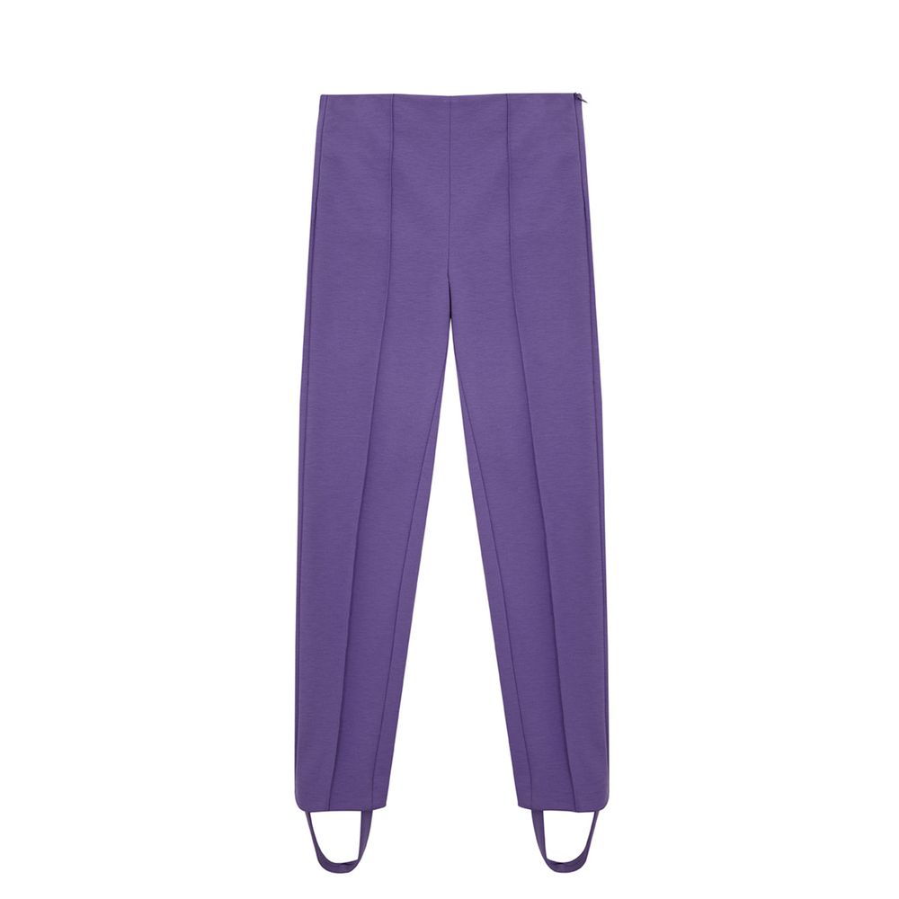 Purple Viscose Athletic Pants