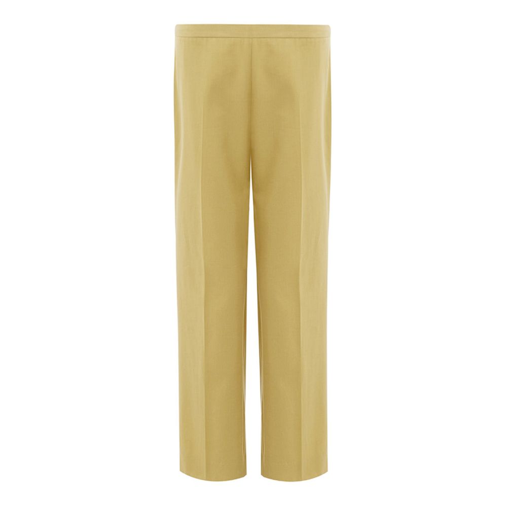 Gold Cotton Casual Pants