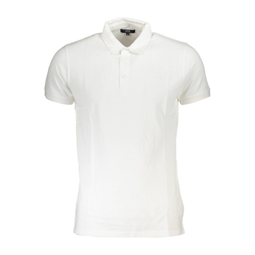 White Cotton Men Polo Shirt