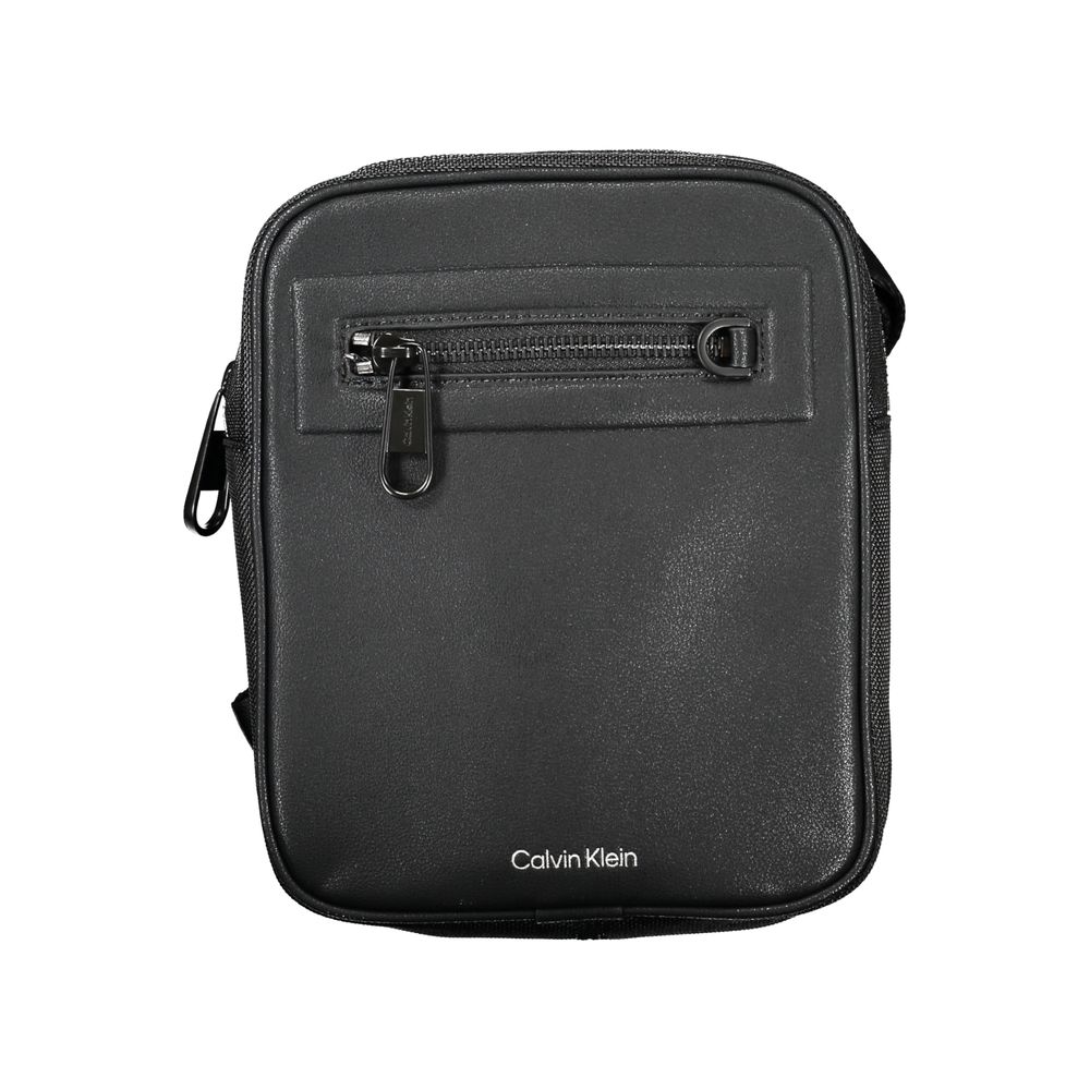 Black Polyester Men's Shoulder Bag