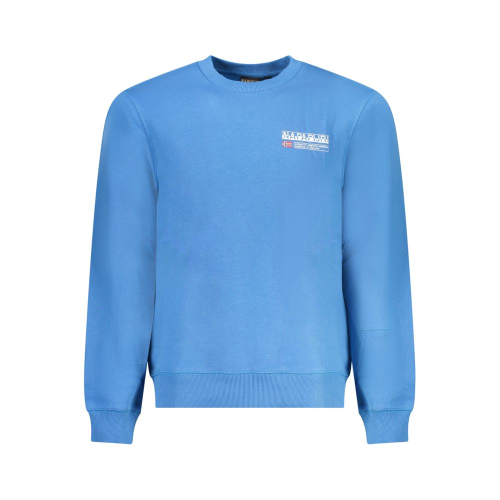 Light Blue Cotton Men Sweater