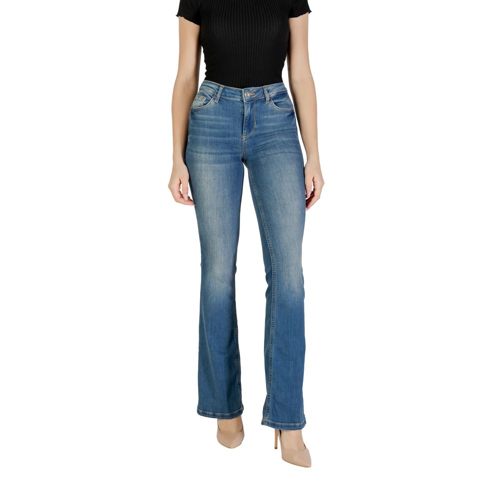 Blue Cotton Bootcut Jean