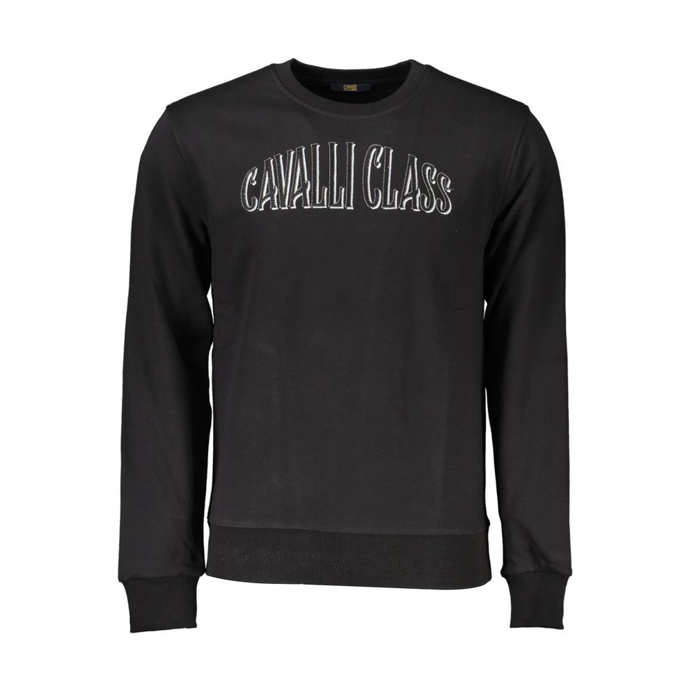 Black Cotton Men Sweatshirt