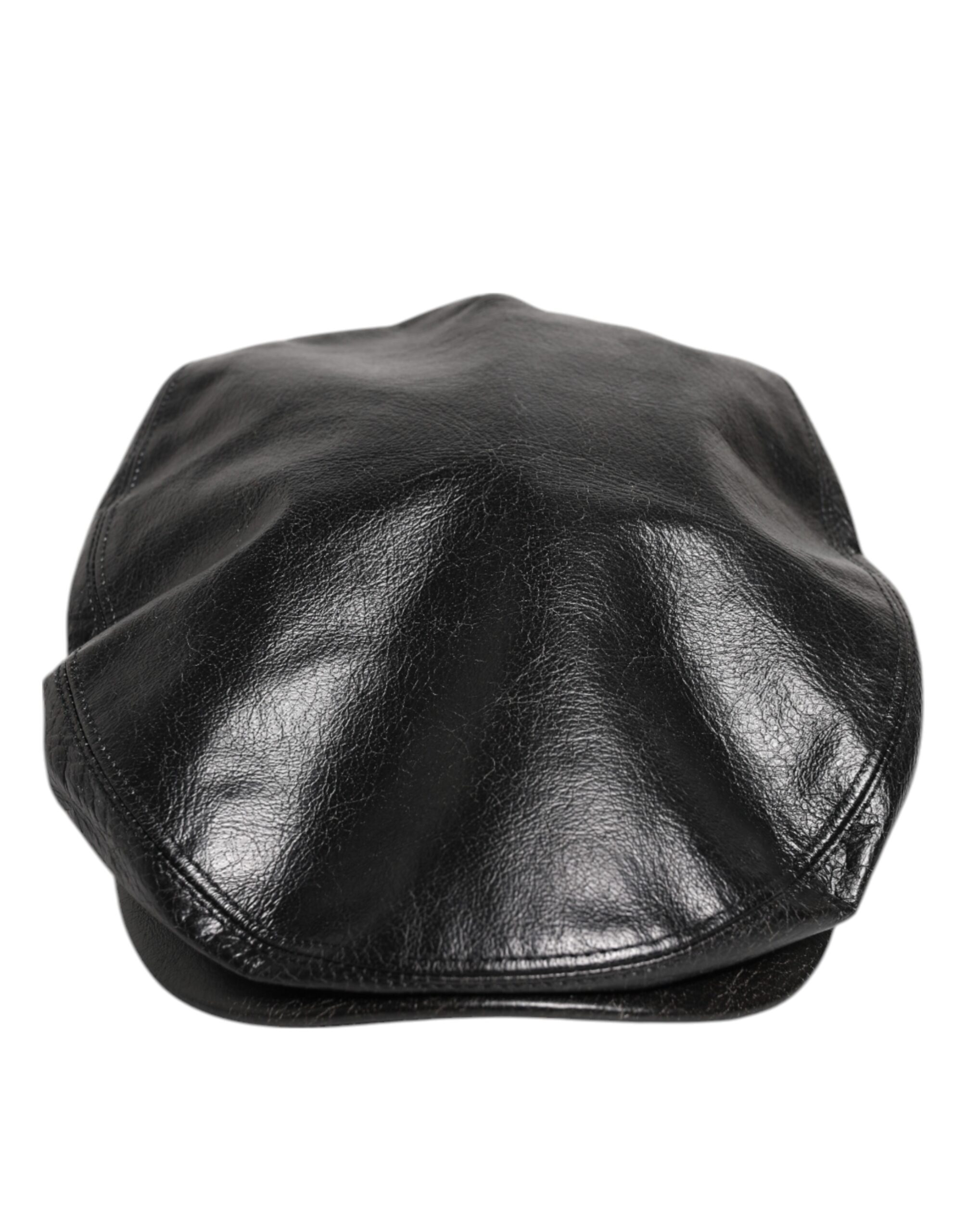 Black Calf Newsboy Capello Cabbie Hat