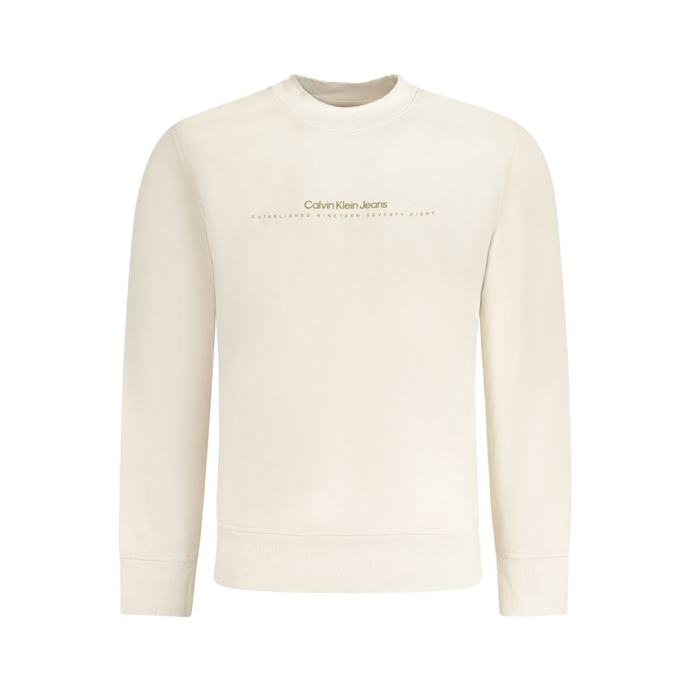 Beige Cotton Men's Sweatshirt