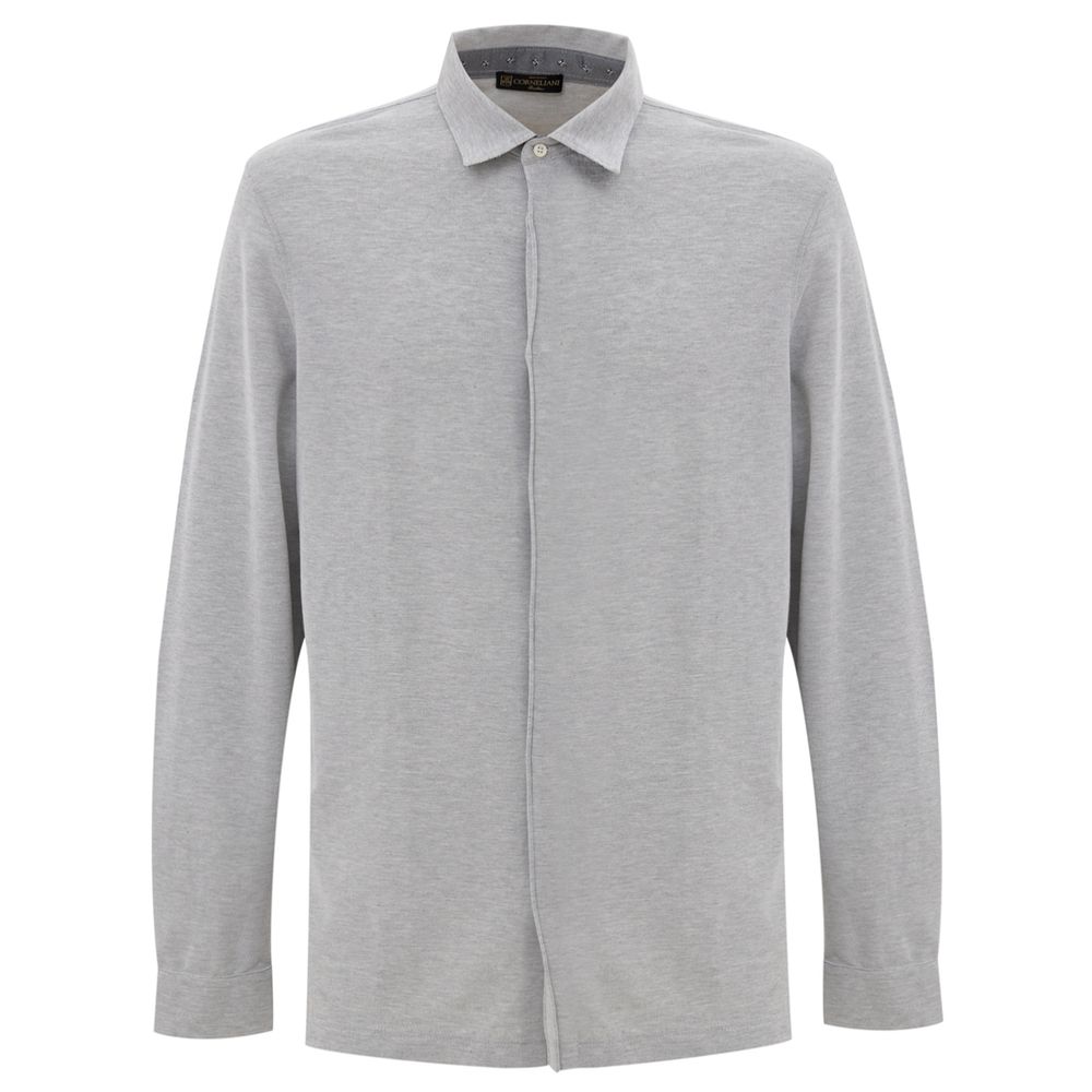 Gray Cotton Dress Shirt