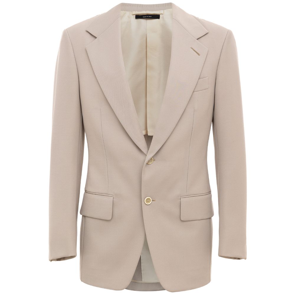 Beige Wool Blazer