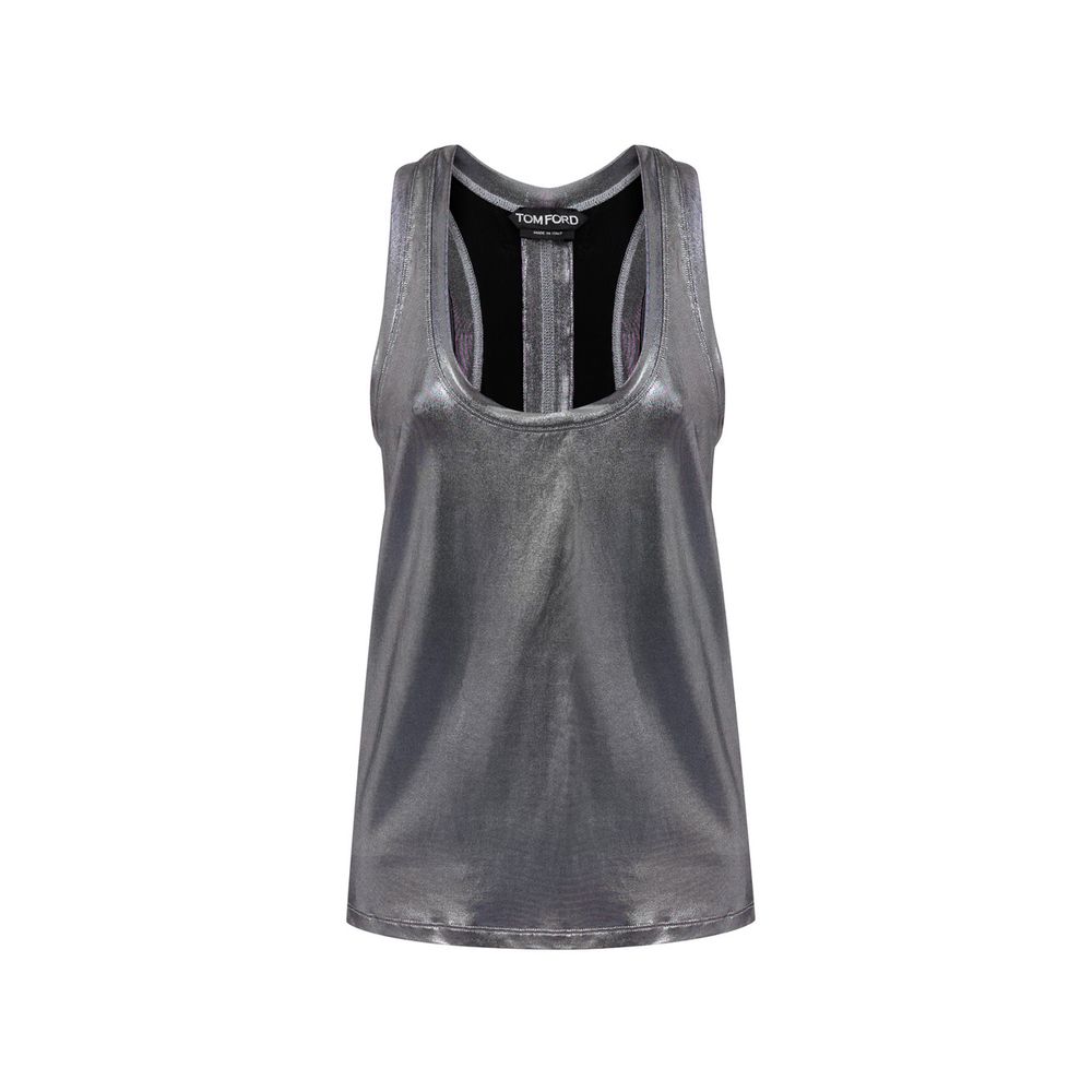 Gray Viscose Tank Tops